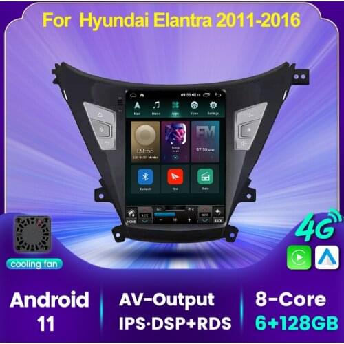 Car DVD Android 11 DSP RDS Car Multimedia Radio GPS Player For Hyundai Elantra 2011 - 2016 Navigation Auto WIFI 4G LTE No dvd