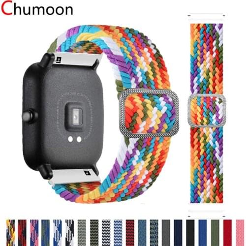 Diamond Band for Amazfit Bip Gts gts2 Mini Stretchy Braided Solo Loop Bracelet Nylon Samsung Galaxy watch 3 45mm 46mm/active 2