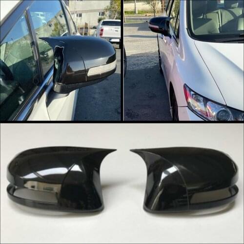 2 Pieces High Quality ABS Plastic Bat Style Mirror Covers Caps RearView Mirror Piano Black For Honda Civic 9th gen 2012-2016