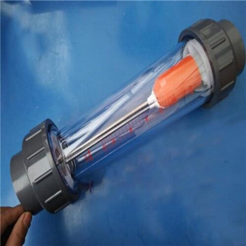 LZB-15S Plastic Flowmeter Water Rotameter (LongTube BSP thread Connection) Flow range 40-400L/h,LZB15S Tools Flow Meters