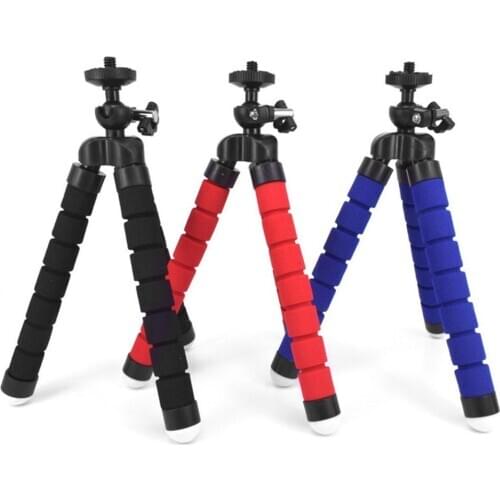 Flexible Sponge Octopus Mini Tripod With Wireless Remote Shutter For Mobile Phone Mini Camera Tripod Phone Holder Clip Stand