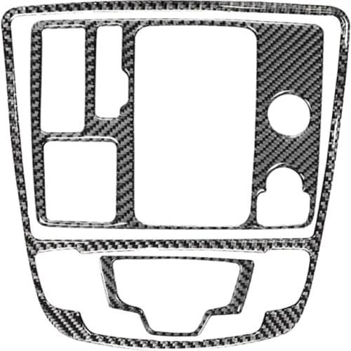 Carbon Fiber Interior Gear Shift Box Panel Sticker Cover Kit for - A6 2012 2013 2014 2015 2016 2017 2018 LHD