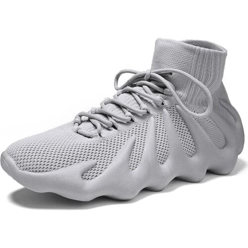 Mens Shoes Large 38-45 Volcano Shoes Coconut Shoes Flame Mens Shoes Breathable Socks Shoes Thick Mesh Sneakers Men Sneakers