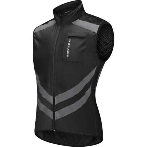 Mens Reflective Bike Cycling Vest Running Sports Undershirt Sleeveless Tops