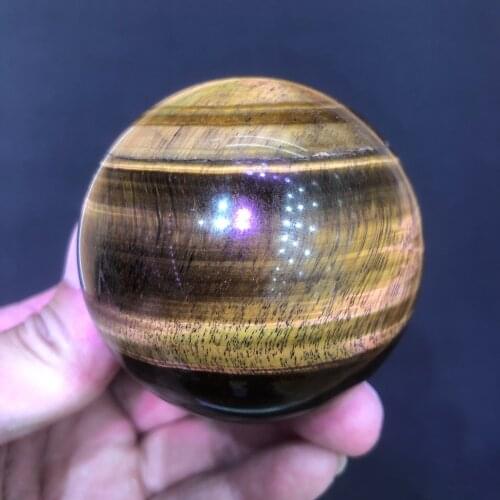 Natural Crystals Quartz Golden Tiger Eye Sphere Reiki Ball Energy Healing Stones Room Home Aquarium decoration accessories