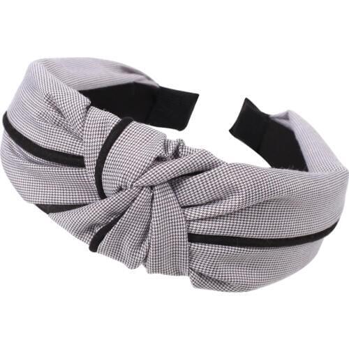 2019 New Fashion Hairband For Women Fashion Turban Striped Hair Band Grid Pattern Hair Accessories