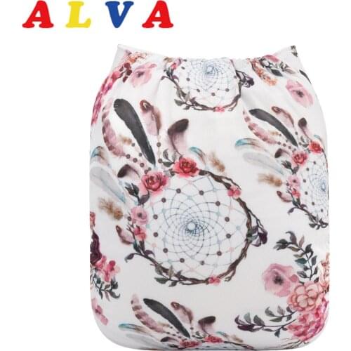 New Digital Positioned Alvababy Baby Cloth Pocket Diaper Modern Nappy with 1pc Insert