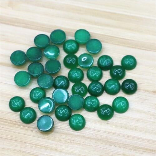 Charm Fashion Good Quality Malay Jades Natural Stone 10MM Round Cabochon Necklace Earring Rings 40Pcs/lot Wholesale