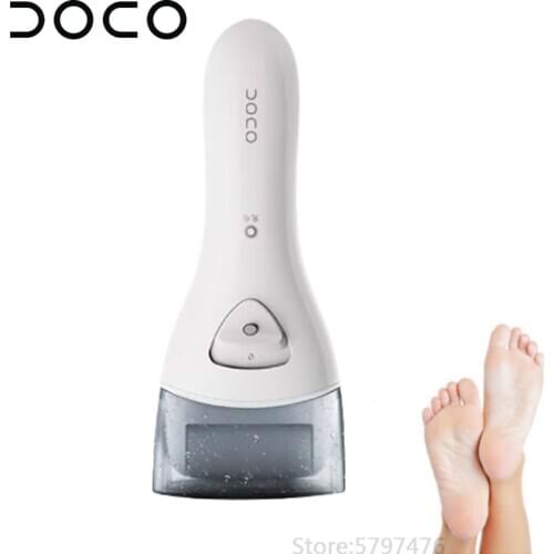 Hot DOCO Rechargeable Electric Pedicure Grinder LED IPX6 Waterproof Remove Dead Skin Calluses Hard Cracked Pedicure Foot Care