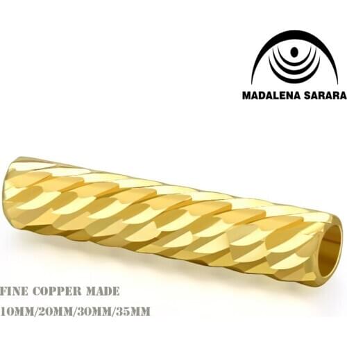 MADALENA SARARA 100pcs/lot 1.5 *10mm straight tube DIY Jewelry Bracelet thread connection twist pattern mesh flash tube 100PCS