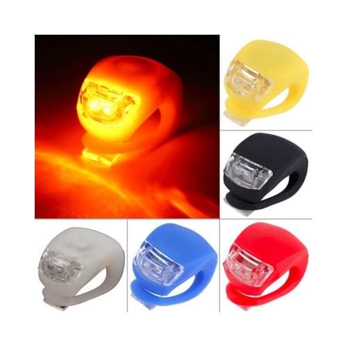 Silicone Bike Bicycle Light MTB LED Front Rear Wheel Lamp Waterproof Flashlight Cycling Safety Warning Light Bicycle Accessories