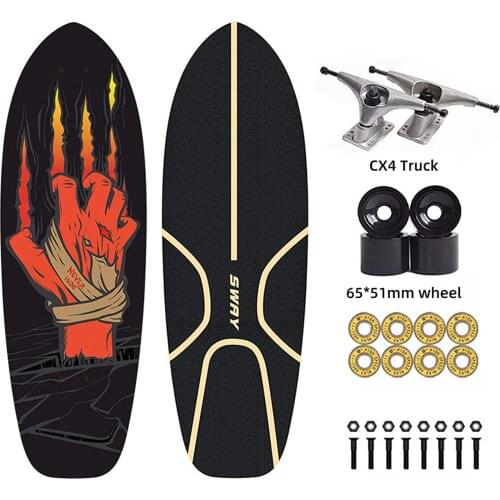 Land Surf Skateboard, Skateboard 35 Inches Long Skateboard, City Road Carver Land Cruiser , Best Choice for Practice Surfing