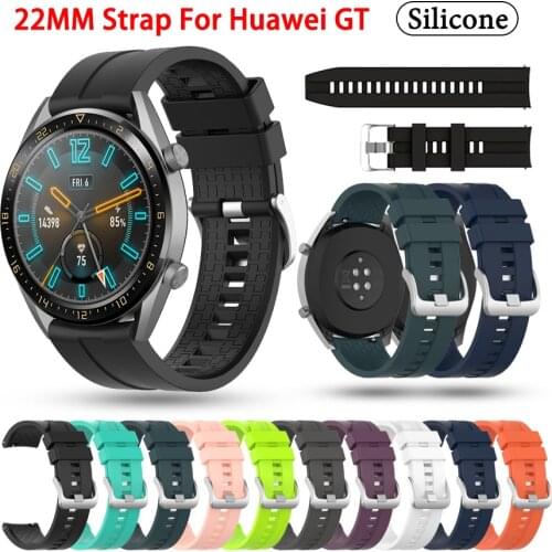 Sport Silicone 22mm watch band strap For Huawei watch GT Smart Watch Replacement wristband For Huawei watch GT/GT2/GT2e/GT2 Pro