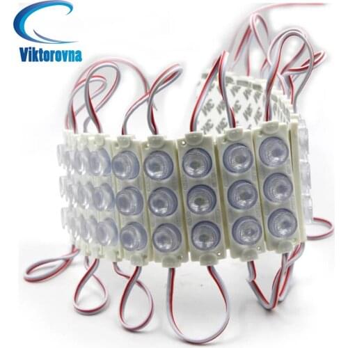 LED module with lens for sign letter lighting box beam angle vertically 15 horizontally waterproof 12V 75mm*20mm SMD 3030 3 LED