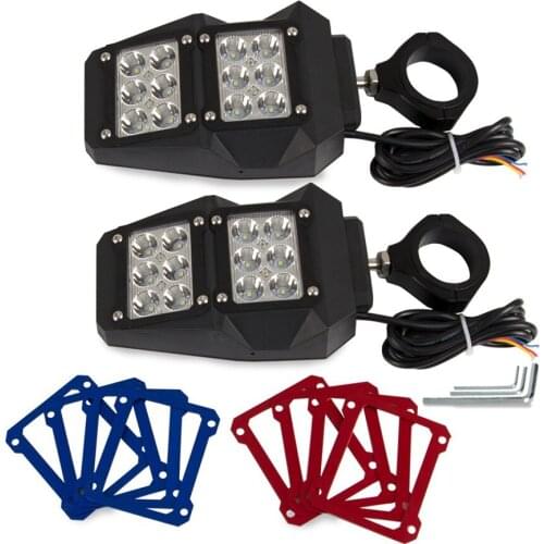 UTV Rear View Side Mirrors For Polaris RZR Ranger Arctic Cat Wildcat With LED Spot Light for RZR Mirror Break Away