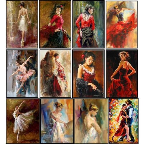 Embroidery Counted Cross Stitch Kits Needlework - Crafts 14 ct DMC DIY Arts Handmade Decor - Ballerina and Dancer Collection