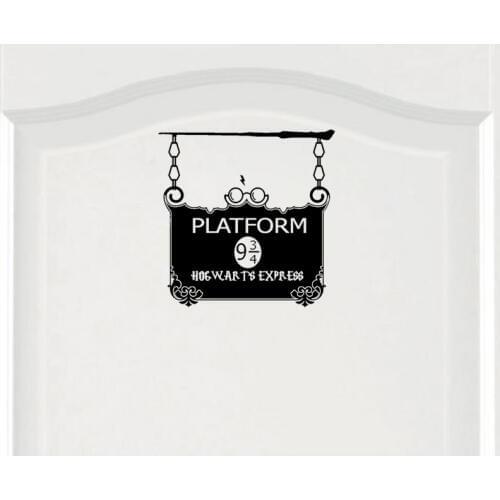 YOJA 24.8*25CM Fashion PLATFORM 9 3/4 Decoration Door Decal Wall Sticker Accessories Black A40602