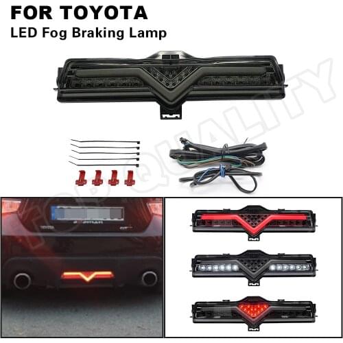 For Subaru BRZ Toyota GT86 Scion FR-S 2013 2014 2015 2016 2017- Red White LED Rear Fog Brake Reverse Light Rear Tail Fog Lamp