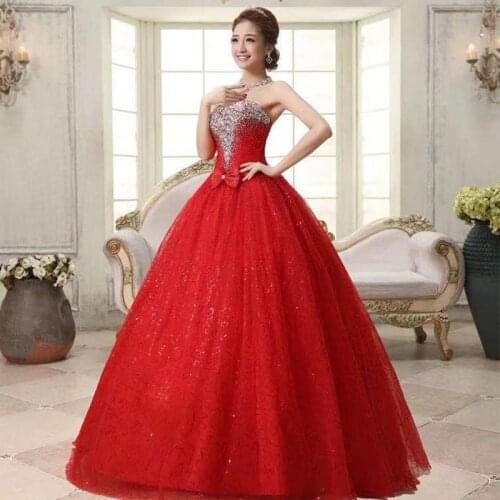 Wedding Dress Bow Empire Crystal Elegant Sequins Backless Sleeveless Plus Size Wedding Gowns For Women Vestidos De Novia G226