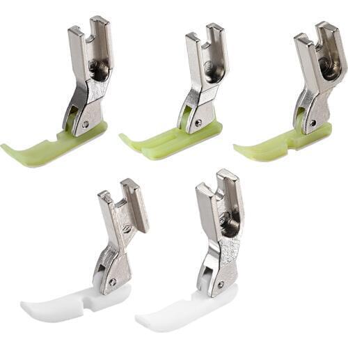 Uxcell 1/2/3PCS Narrow Zipper Foot with Plastic Bottom Suitable for Most of Industrial Sewing Machines White/Green