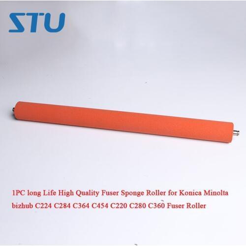 1PC long Life High Quality Fuser Sponge Roller for Konica Minolta bizhub C224 C284 C364 C454 C220 C280 C360 Fuser Roller