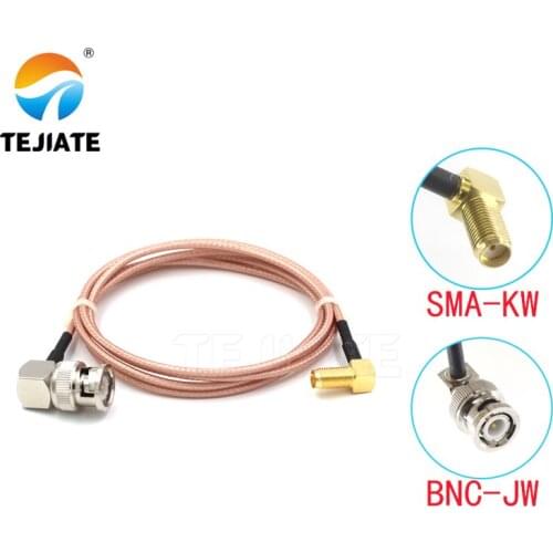 1PCS TEJIATE Adapter Cable BNC To SMA Type BNCJW Convert SMAKW 8-90CM 1M 1.5M 2M Length Connector RG316 Wire
