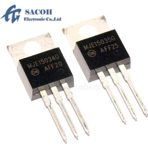 10Pairs MJE15034G or MJE15034 + MJE15035G orMJE15035 TO-220 4A 350V Complementary Silicon Plastic Power Transistor