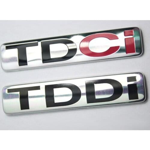100ps Alloy Aluminum Chrome 3D TDCI TDDI Boot Badges Emblem Cay Styling 83x17mm