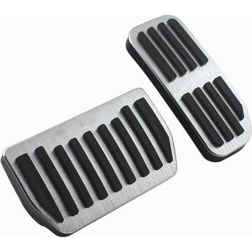 2pcs Aluminum Alloy Gas Brake Pedal Accessories For Jaguar XE XF X-F-PACE 2015- 2018 Only For Left-hand Drive Vehicles