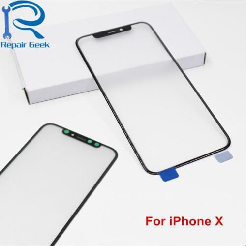 2pcs Front Screen Outer Glass For iPhone X High Quality Touch Screen Glass Lens Replacement Parts