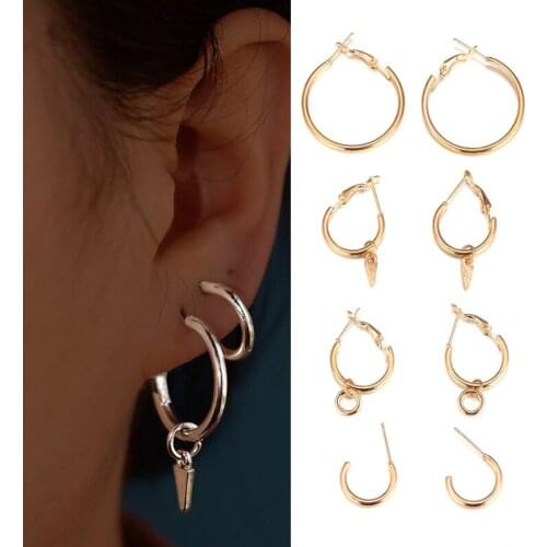 4/6/Pairs Earrings Mixed Silver Color Styles Rhinestone Geometric Alloy Stud Earrings Set For Women Girls Jewelry Party