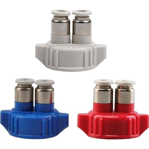 Aquarium CO2 System Tube Valves Guage Bottle Cap Fish Tank Live Plant Reactor M68E