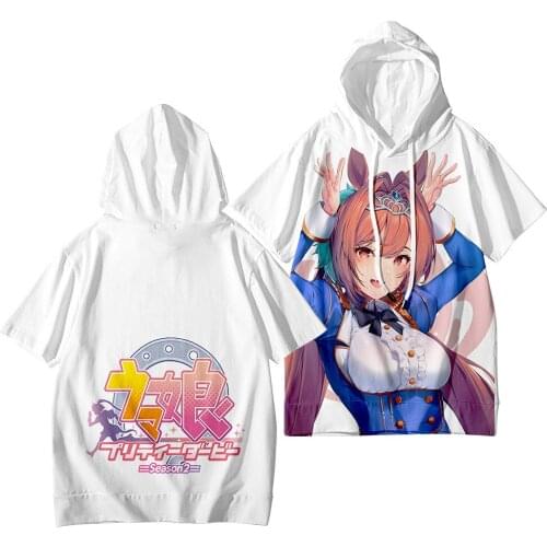 Anime Umamusume: Pretty Derby Narita Taishin Gold Ship Rice Shower Cosplay Costumes for Adult Women Summer Top Hoodies Halloween