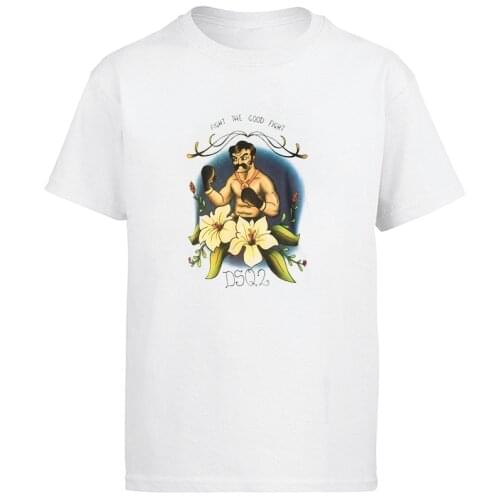 T shirt men Dsquare Custom Boxers Illustrations of Printed s s White funny t-shirt novelty tshirt men clothing