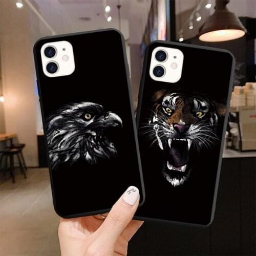 Ferocious Animal Tiger Eagle Phone Case For iPhone 11 12 Pro Max X XS MAX XR 6s 7 8 Plus SE 2020 Back Soft Silicone Cover Fundas