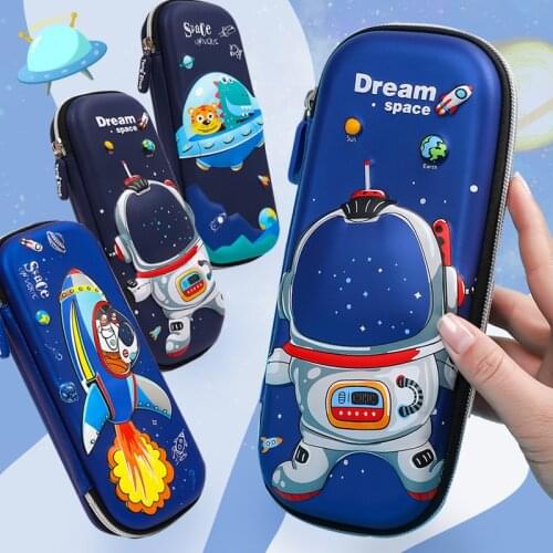 Cartoons 3D Space Cute Pencil Case School Stationery Pencil Box for Kids Pen Case Gifts Student Pen Box Bag D50 Brc