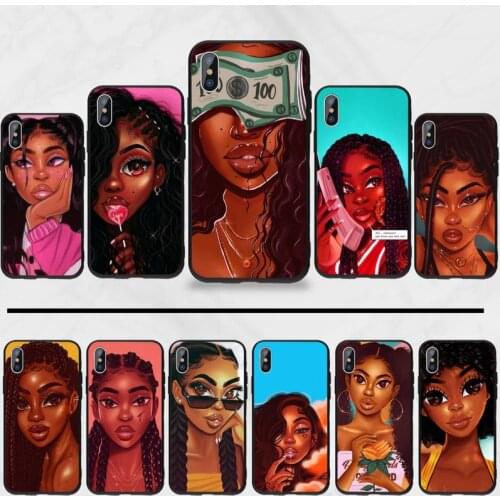 2bunz Melanin Poppin Aba Phone Case for iPhone 11 12 pro XS MAX 8 7 6 6S Plus X 5S SE 2020 XR
