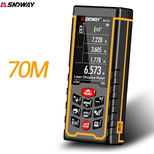SNDWAY Digital Laser Rangefinder Color Display Rechargeable 100M-70M-50M Laser Distance Meter
