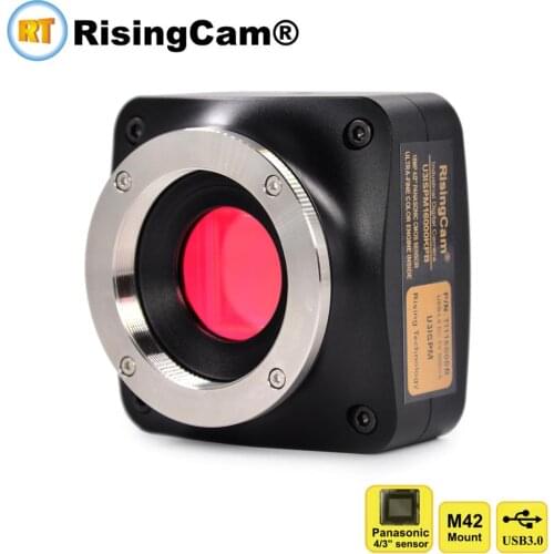 M42 C mount 16MP USB3.0 4/3 inch Panasonic sensor digital USB Microscope Camera for Darkfield fluorescent microscope