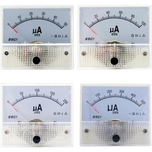 DC 85C1 μA Analog Current Meter Panel Dial Current Gauge Pointer Ammeter 50-500 N16 20 Dropshipping