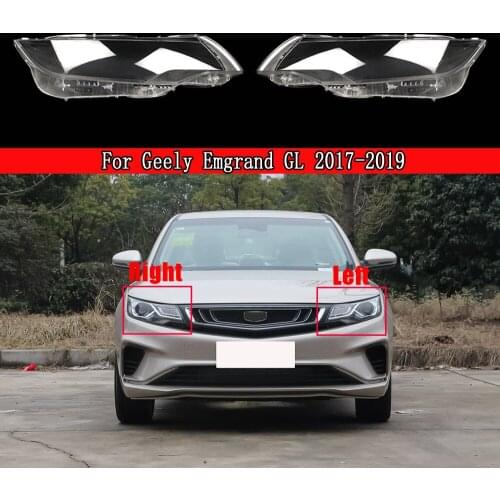 For Geely Emgrand GL 2017- 2019 Lens Front Headlights Headlamp Glass Mask Lamp Cover Transparent Shell Lamp Masks Shell