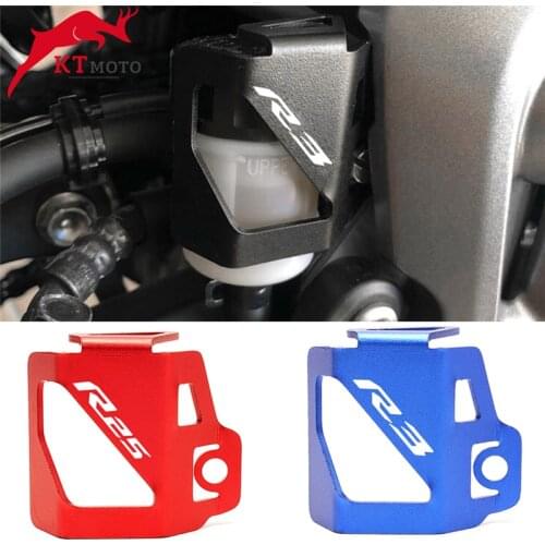 For Yamaha R3 YZF-R3 YZFR3 R25 YZF-R25 2015 -2021 Motorcycle CNC High Quality Rear Brake Fluid Reservoir Guard Cover Protector