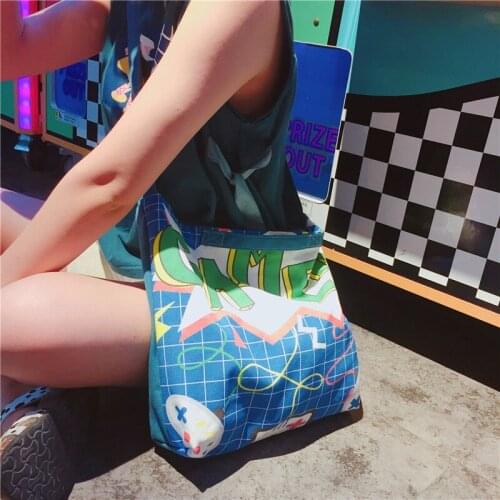 Personalized Canvas Shopping Bag Printed Messenger Bag Can Carry Storage Bag Soft Large-capacity Multi-function Travel Organizer