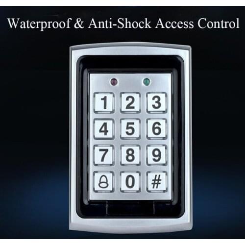 K7612 IP65 Waterproof Metal Access Control Anti-Shock RFID Card Reader Access Control Systems With Backlight