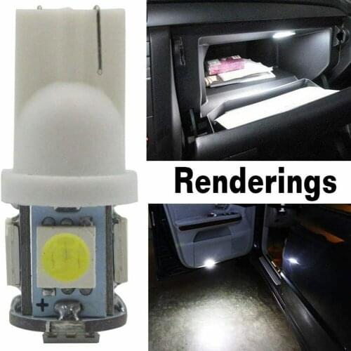 Lamp T10 Car Lights White Bright LED Plug and play Bulb Peanut Replacement 194 168 2825 5050 5SMD