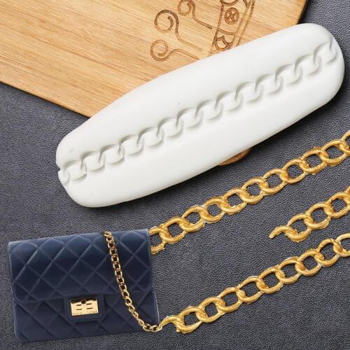 Luyou 1PC Bag Chain Shaped Silicone Mold Cake Decoration Fondant Cake 3D Mould Food Grade Silicone Mould Fashion Design FM1420