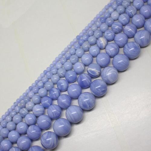 Mini. order is $7! 4-14mm Light Blue Manmade malachite Round Loose Bead 15"