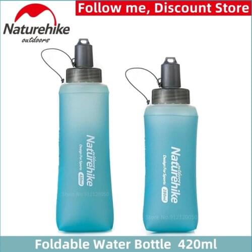 Naturehike TPU Antibacterial Silicone Cup Outdoor Folding Software Sports Water Moving Cup Running Cycling Fitness Sports Cup