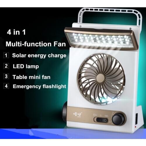 Portable solar 220V electric charging fan 1200mA battery rechargeable fan 5V mini multi-functional LED lamp flashlight & fan