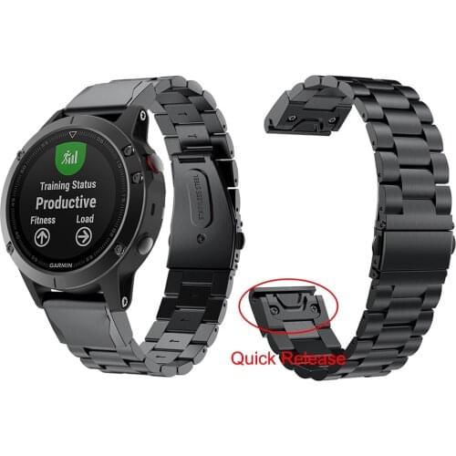 26mm Stainless Steel Wrist Band Strap For Garmin Fenix 6X Pro 5X Plus 3HR TACTIX DELTA Easy Fit Metal Watchband Bracelet Straps